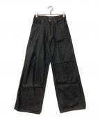 DISCONT'Dディスコント）の古着「Indigo Selvedge Baggy Denim セルビッジ バギー デニム」｜インディゴ