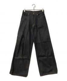 DISCONT'D（ディスコント）の古着「Indigo Selvedge Baggy Denim セルビッジ バギー デニム」｜インディゴ