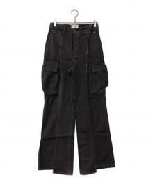 Vuja De（ヴジャデ）の古着「Diviser Cargo Pants デニム カーゴパンツ」｜ブラック