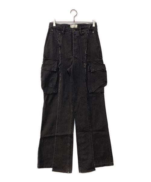 Vuja De（ヴジャデ）VUJA DE (ヴジャデ) Diviser Cargo Pants デニム カーゴパンツ ブラック サイズ:XSの古着・服飾アイテム