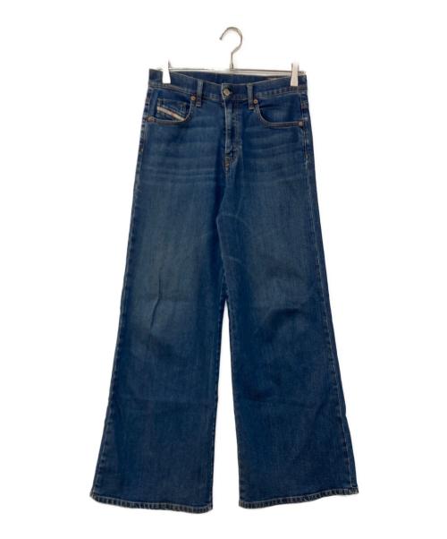 DIESEL（ディーゼル）DIESEL (ディーゼル) Cotton Blend Wide-Leg Jeans　コットンブレンドワイドレッグジーンズ　A02106 インディゴ サイズ:29の古着・服飾アイテム