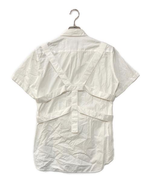BLACK COMME des GARCONS（ブラックコムデギャルソン）BLACK COMME des GARCONS (ブラックコムデギャルソン) ボンテージシャツ  半袖シャツ ホワイト サイズ:Lの古着・服飾アイテム
