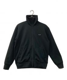 PLAY COMME des GARCONS（プレイコムデギャルソン）の古着「Back Printed Black X White Blouson With Black Emblem ハートロゴトラックジャケット」｜ブラック