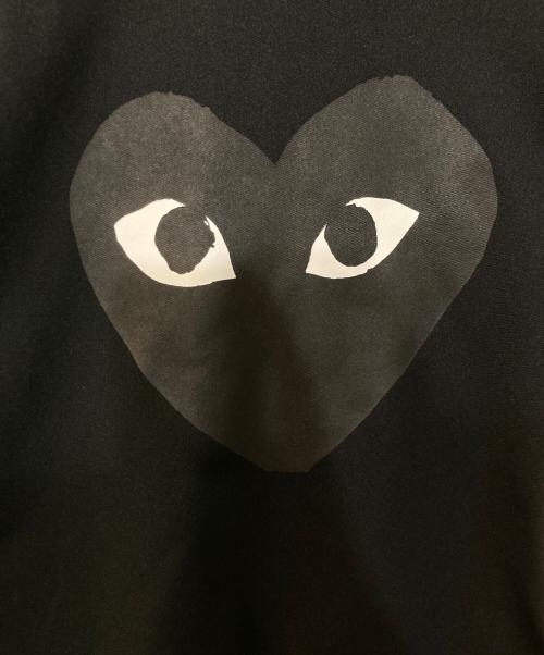 PLAY COMME des GARCONS（プレイコムデギャルソン）PLAY COMME des GARCONS (プレイコムデギャルソン) Back Printed Black X White Blouson With Black Emblem ハートロゴトラックジャケット ブラック サイズ:Lの古着・服飾アイテム