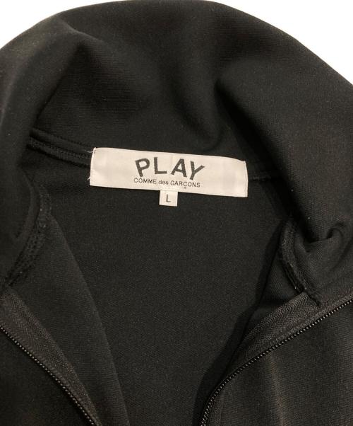 PLAY COMME des GARCONS（プレイコムデギャルソン）PLAY COMME des GARCONS (プレイコムデギャルソン) Back Printed Black X White Blouson With Black Emblem ハートロゴトラックジャケット ブラック サイズ:Lの古着・服飾アイテム
