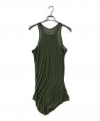 RICK OWENSリックオウエンス）の古着「BASIC TANKTOP ベーシック タンクトップ」｜グリーン