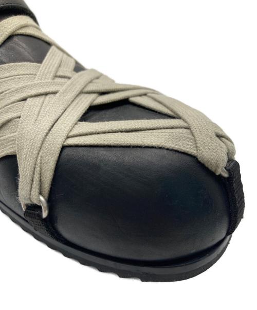 RICK OWENS（リックオウエンス）RICK OWENS (リックオウエンス) MEGALACE MULE GRANOLA　メガレースミュール　サンダル　01E5813 ブラック サイズ:41の古着・服飾アイテム