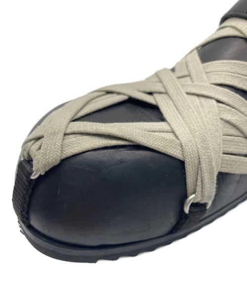 RICK OWENS（リックオウエンス）RICK OWENS (リックオウエンス) MEGALACE MULE GRANOLA　メガレースミュール　サンダル　01E5813 ブラック サイズ:41の古着・服飾アイテム