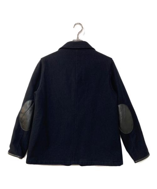 Needles（ニードルズ）Needles (ニードルズ) レザーエルボーパッチウールジャケット ネイビー サイズ:Sの古着・服飾アイテム