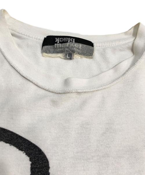 BLACK COMME des GARCONS（ブラックコムデギャルソン）BLACK COMME des GARCONS (ブラックコムデギャルソン) バックプリントインサイドアウトTee ホワイト サイズ:Lの古着・服飾アイテム