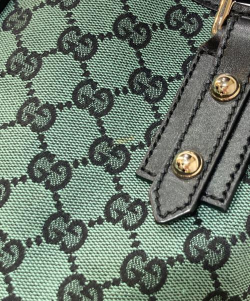 GUCCI（グッチ）GUCCI (グッチ) GGキャンバスミニトートバック　257250 グリーンの古着・服飾アイテム