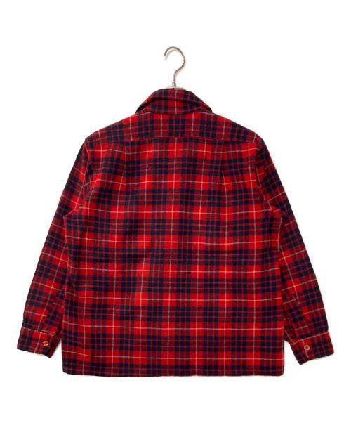 PENDLETON（ペンドルトン）PENDLETON (ペンドルトン) 70’s チェックネルシャツ レッド×ネイビー サイズ:Lの古着・服飾アイテム