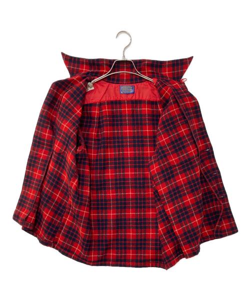 PENDLETON（ペンドルトン）PENDLETON (ペンドルトン) 70’s チェックネルシャツ レッド×ネイビー サイズ:Lの古着・服飾アイテム