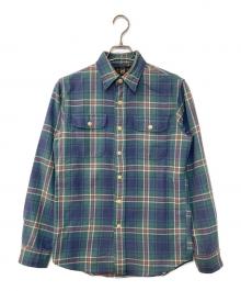 RRL（ダブルアールエル）の古着「チェックシャツ」｜グリーン