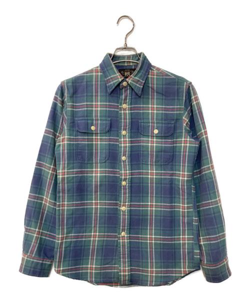 RRL（ダブルアールエル）RRL (ダブルアールエル) チェックシャツ グリーン サイズ:XSの古着・服飾アイテム