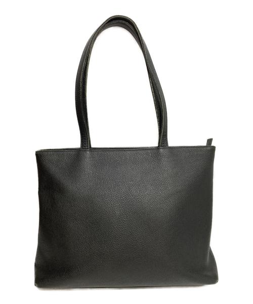 Hush Tug（ハッシュタグ）HUSH TUG (ハッシュタグ) レザートートバッグ ブラックの古着・服飾アイテム
