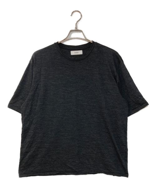 MARKA（マーカ）MARKA (マーカ) super 120’s wool CREW NECK TEE ウール Tシャツ ブラック サイズ:2の古着・服飾アイテム