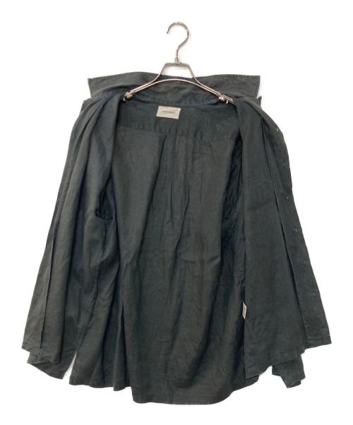 MARKAWARE（マーカウェア）MARKAWARE (マーカウェア) OPEN COLLAR SHIRT HEMP オープンカラーシャツ ブラック サイズ:2の古着・服飾アイテム