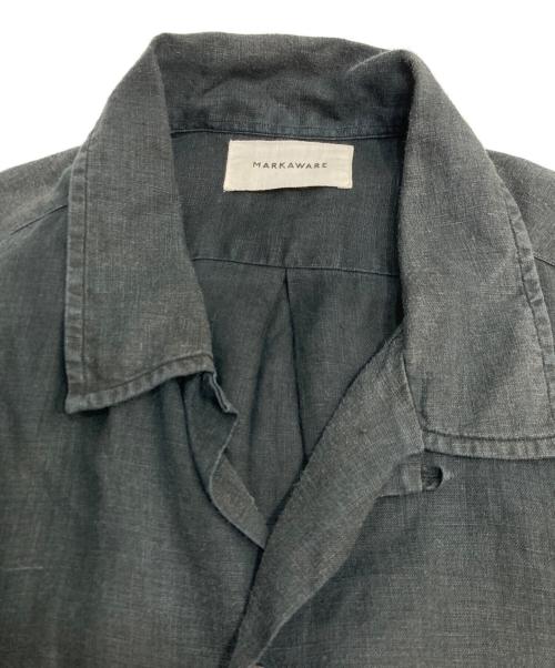 MARKAWARE（マーカウェア）MARKAWARE (マーカウェア) OPEN COLLAR SHIRT HEMP オープンカラーシャツ ブラック サイズ:2の古着・服飾アイテム