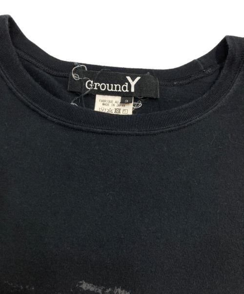 GROUND Y（グラウンドワイ）GROUND Y (グラウンドワイ) グラフィックロゴプリントカットソー ブラック サイズ:3の古着・服飾アイテム