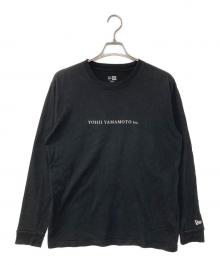 YOHJI YAMAMOTO×New Era（ヨウジヤマモト×ニューエラ）の古着「YY Inc. LOGO ALLBRAND PRINT Long Sleeve T」｜ブラック