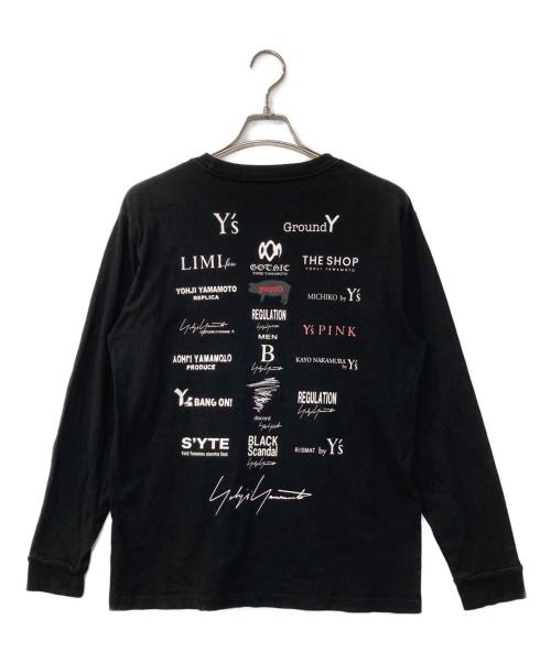 YOHJI YAMAMOTO（ヨウジヤマモト）YOHJI YAMAMOTO (ヨウジヤマモト) New Era (ニューエラ) YY Inc. LOGO ALLBRAND PRINT Long Sleeve T ブラック サイズ:4の古着・服飾アイテム