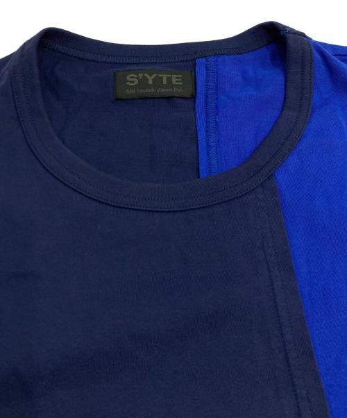 s'yte（サイト）s'yte (サイト) 切替デザインTシャツ ブルー サイズ:3の古着・服飾アイテム