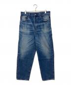 H BEAUTY&YOUTHエイチ ビューティー&ユース）の古着「AUTHENTIC 5P DROPPED DENIM パンツ」｜インディゴ