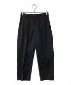 GOLDWINゴールドウイン）の古着「One Tuck Wool Pants ワンタックウールパンツ」｜ブラック
