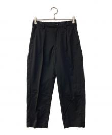 GOLDWIN（ゴールドウイン）の古着「One Tuck Wool Pants ワンタックウールパンツ」｜ブラック