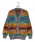 missoniミッソーニ）の古着「ボーダーニットカーディガン」｜マルチカラー