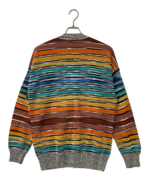 missoni（ミッソーニ）MISSONI (ミッソーニ) ボーダーニットカーディガン マルチカラー サイズ:48の古着・服飾アイテム