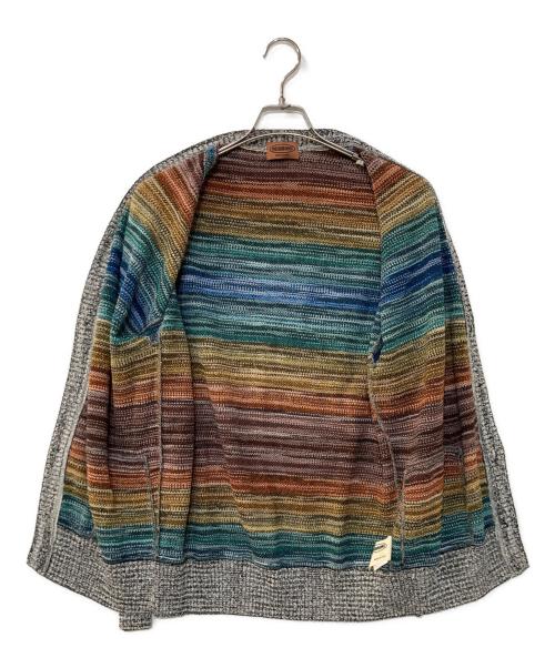missoni（ミッソーニ）MISSONI (ミッソーニ) ボーダーニットカーディガン マルチカラー サイズ:48の古着・服飾アイテム
