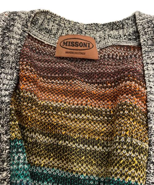 missoni（ミッソーニ）MISSONI (ミッソーニ) ボーダーニットカーディガン マルチカラー サイズ:48の古着・服飾アイテム