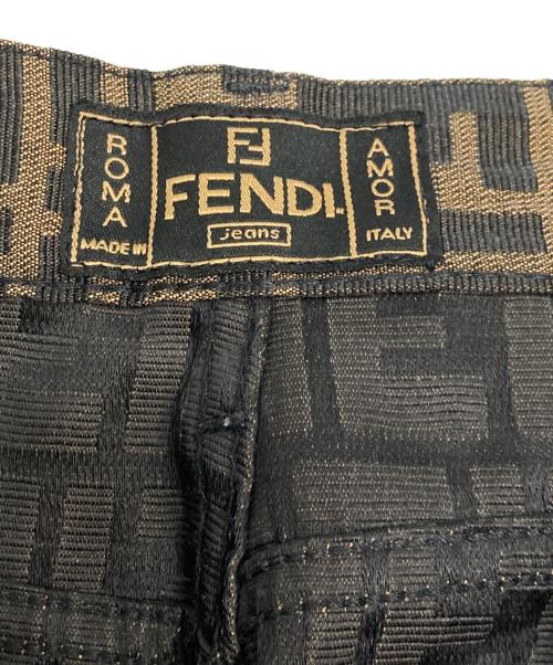 FENDI JEANS（フェンディ ジーンズ）FENDI JEANS (フェンディ ジーンズ) ズッカ柄ストレートパンツ ブラウン サイズ:W32の古着・服飾アイテム
