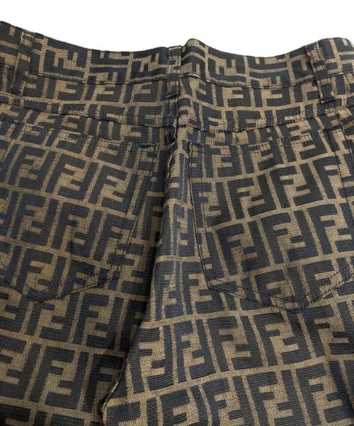 FENDI JEANS（フェンディ ジーンズ）FENDI JEANS (フェンディ ジーンズ) ズッカ柄ストレートパンツ ブラウン サイズ:W32の古着・服飾アイテム