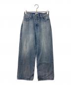 LAGUA GEMラグアジェム）の古着「CLASSIC WIDE STRAIGHT デニム」｜インディゴ