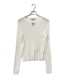 DAIRIKU（ダイリク）の古着「DaisySkelton Rib Tag Tee 長袖シアーカットソー」｜ホワイト
