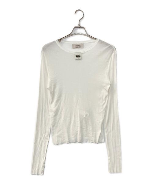 DAIRIKU（ダイリク）DAIRIKU (ダイリク) DaisySkelton Rib Tag Tee 長袖シアーカットソー ホワイト サイズ:Mの古着・服飾アイテム