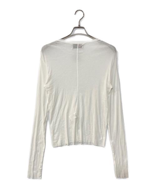 DAIRIKU（ダイリク）DAIRIKU (ダイリク) DaisySkelton Rib Tag Tee 長袖シアーカットソー ホワイト サイズ:Mの古着・服飾アイテム