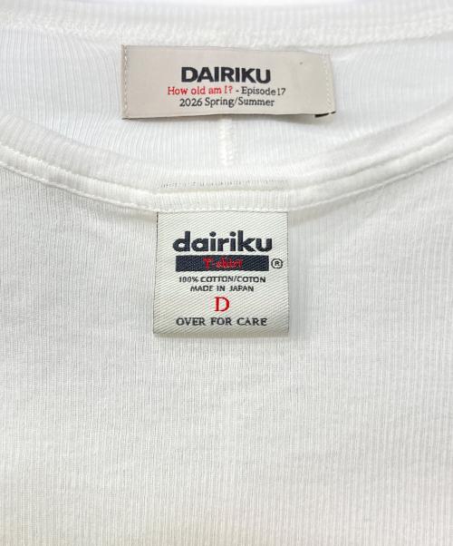 DAIRIKU（ダイリク）DAIRIKU (ダイリク) DaisySkelton Rib Tag Tee 長袖シアーカットソー ホワイト サイズ:Mの古着・服飾アイテム