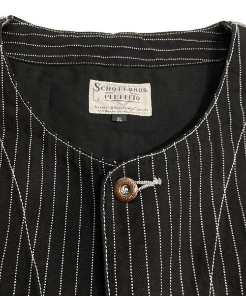 SCHOTT BROS.（ショット）SCHOTT BROS. (ショット) OLD HICKORY DENIM VEST オールド ヒッコリー デニム ベスト ブラック サイズ:XLの古着・服飾アイテム