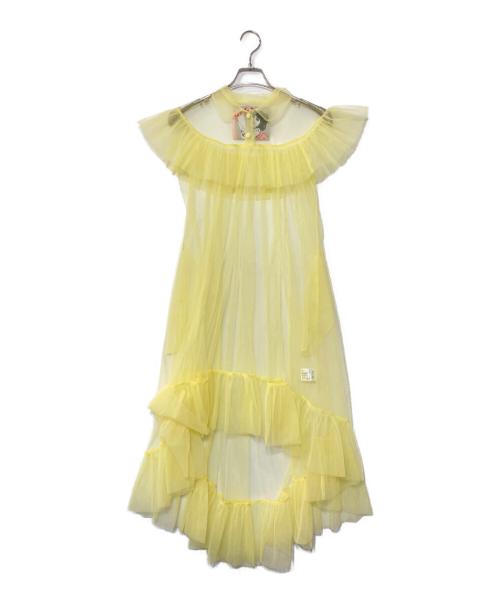 Jenny Fax（ジェニーファックス）Jenny Fax (ジェニーファックス) チュールワンピース イエロー サイズ:Fの古着・服飾アイテム