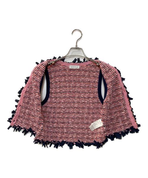 MAISON SPECIAL（メゾンスペシャル）MAISON SPECIAL (メゾンスペシャル) Tweed Knit Vest ツイードニットベスト ピンク サイズ:FREEの古着・服飾アイテム