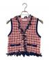 MAISON SPECIAL（メゾンスペシャル）の古着「Tweed Knit Vest ツイードニットベスト」｜ピンク