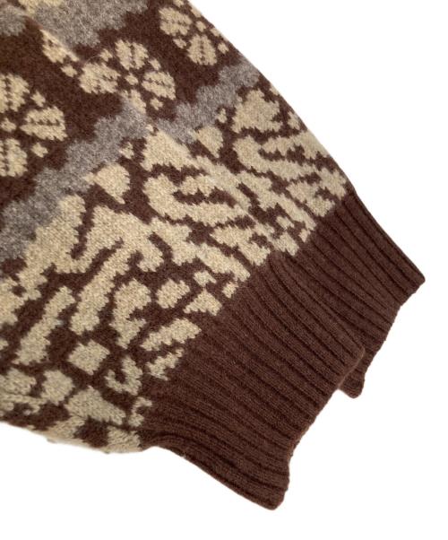 BEAMS（ビームス）BEAMS (ビームス) STARBUCKS COFFEE (スターバックス コーヒー) JACQUARD CREW KNIT コラボジャガードクルーニット ブラウン サイズ:Mの古着・服飾アイテム