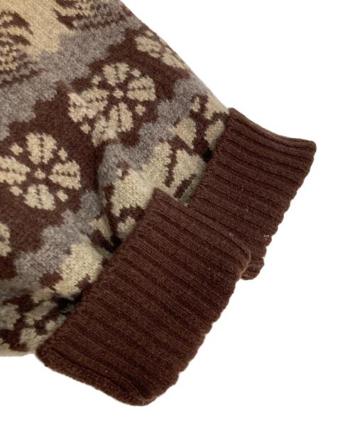 BEAMS（ビームス）BEAMS (ビームス) STARBUCKS COFFEE (スターバックス コーヒー) JACQUARD CREW KNIT コラボジャガードクルーニット ブラウン サイズ:Mの古着・服飾アイテム