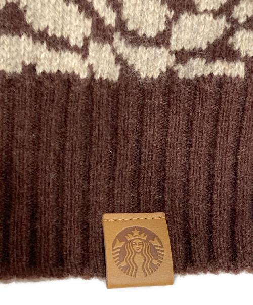 BEAMS（ビームス）BEAMS (ビームス) STARBUCKS COFFEE (スターバックス コーヒー) JACQUARD CREW KNIT コラボジャガードクルーニット ブラウン サイズ:Mの古着・服飾アイテム