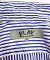 中古・古着 PLAY COMME des GARCONS (プレイコムデギャルソン) ハートロゴストライプシャツ ブルー サイズ:XL：15000円