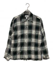 BOWWOW（バウワウ）の古着「REMADE RAYON PLAID SHIRT AGED オンブレチェックシャツ」｜グリーン